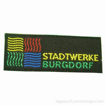 Foldable and Custom-made Woven Patch Label with Heat Cut Boarder
